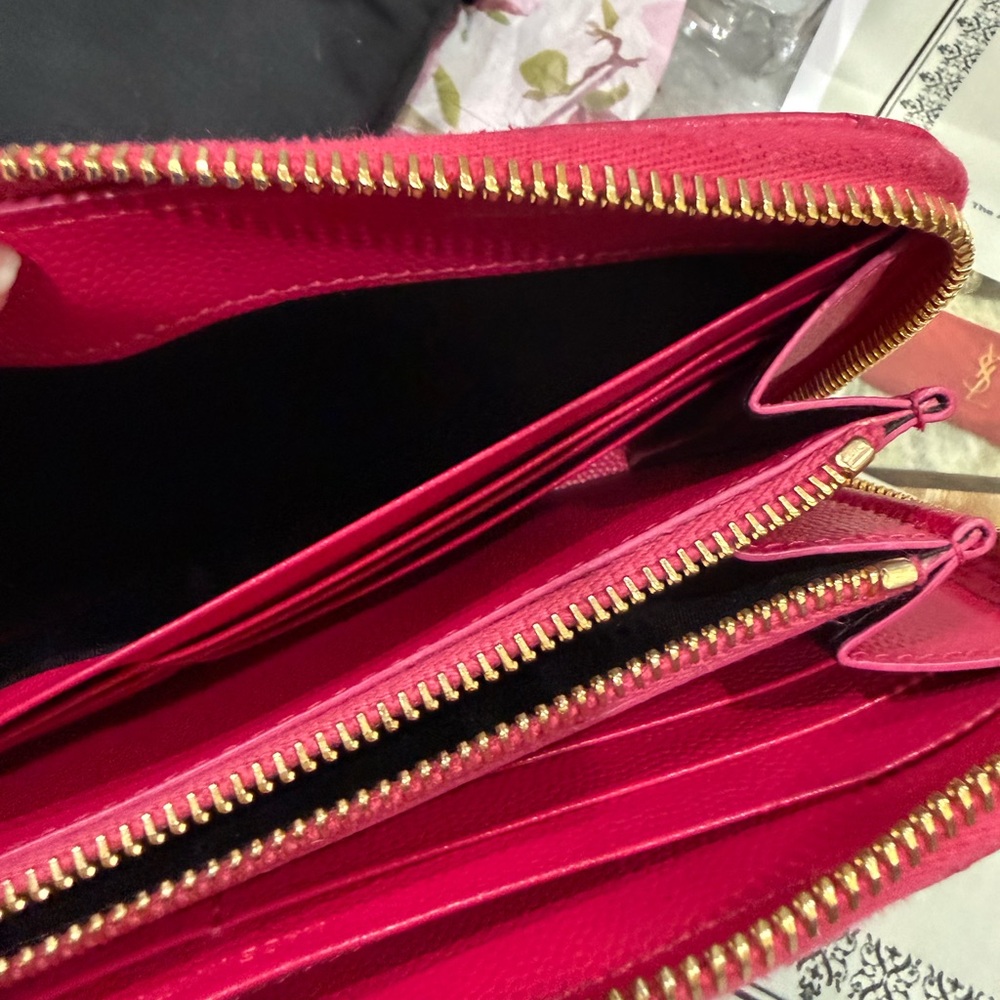 Saint Laurent Pink Leather Wallet EUC. - Picture 10 of 16